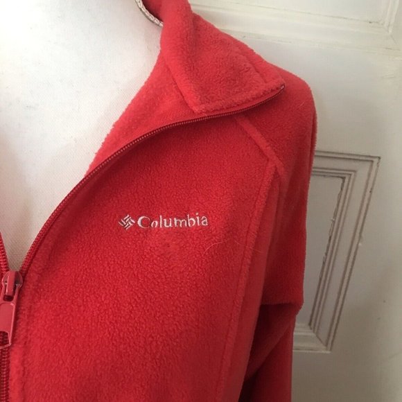Columbia Red Full Zip Fleece Jacket - Picture 4 of 5